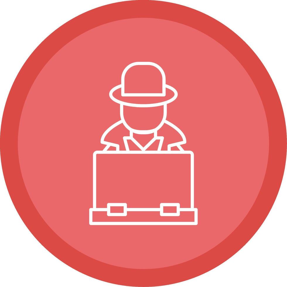 Hacker Line Multi Circle Icon vector