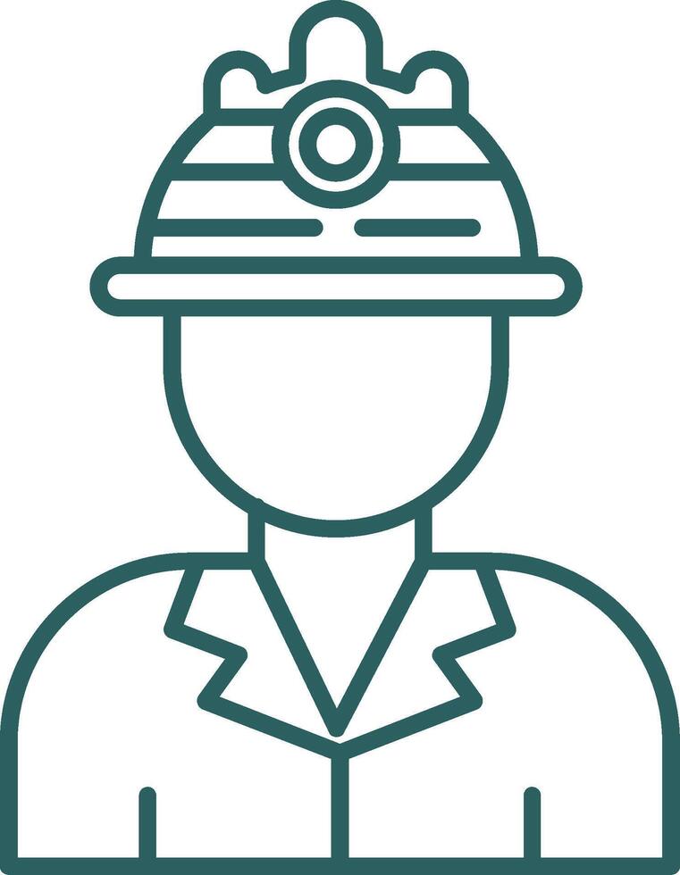 Labor Line Gradient Round Corner Icon vector