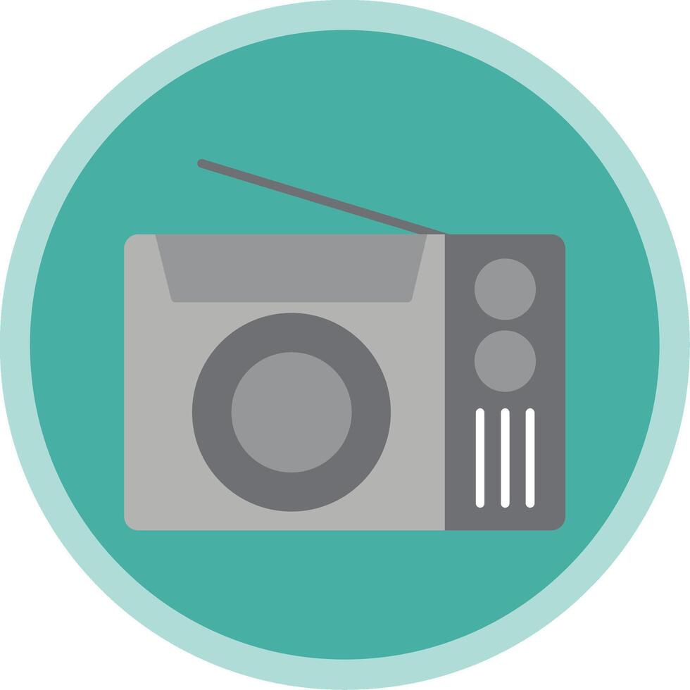 Radio Flat Multi Circle Icon vector