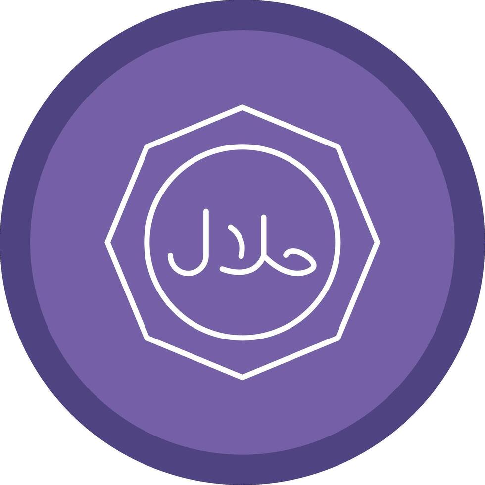 halal línea multi circulo icono vector