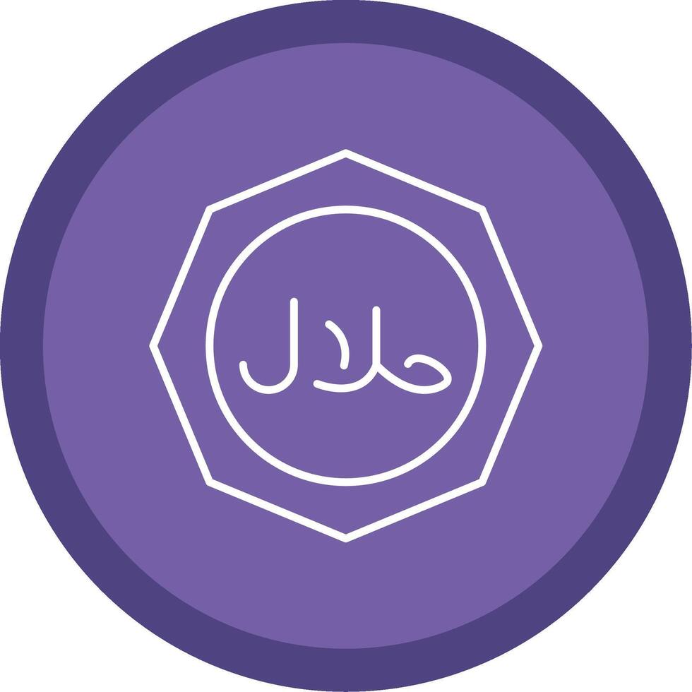 Halal Line Multi Circle Icon vector