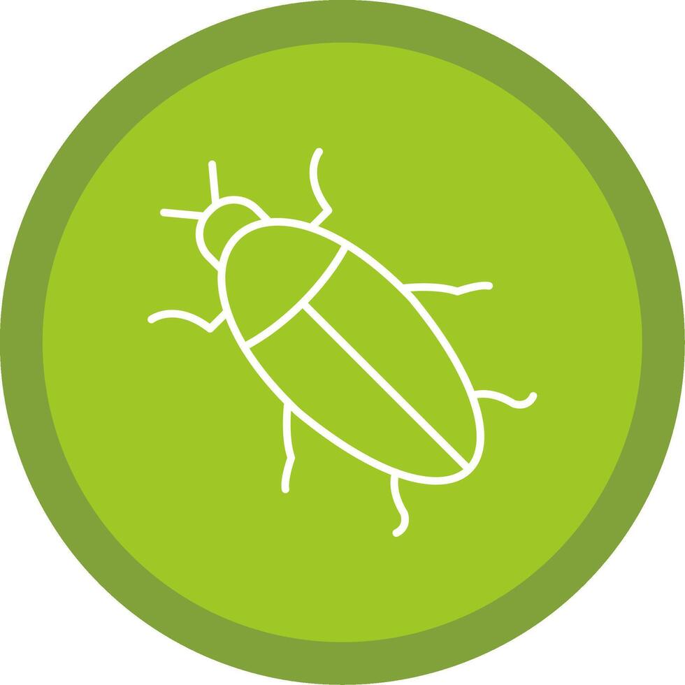 Cockroach Line Multi Circle Icon vector