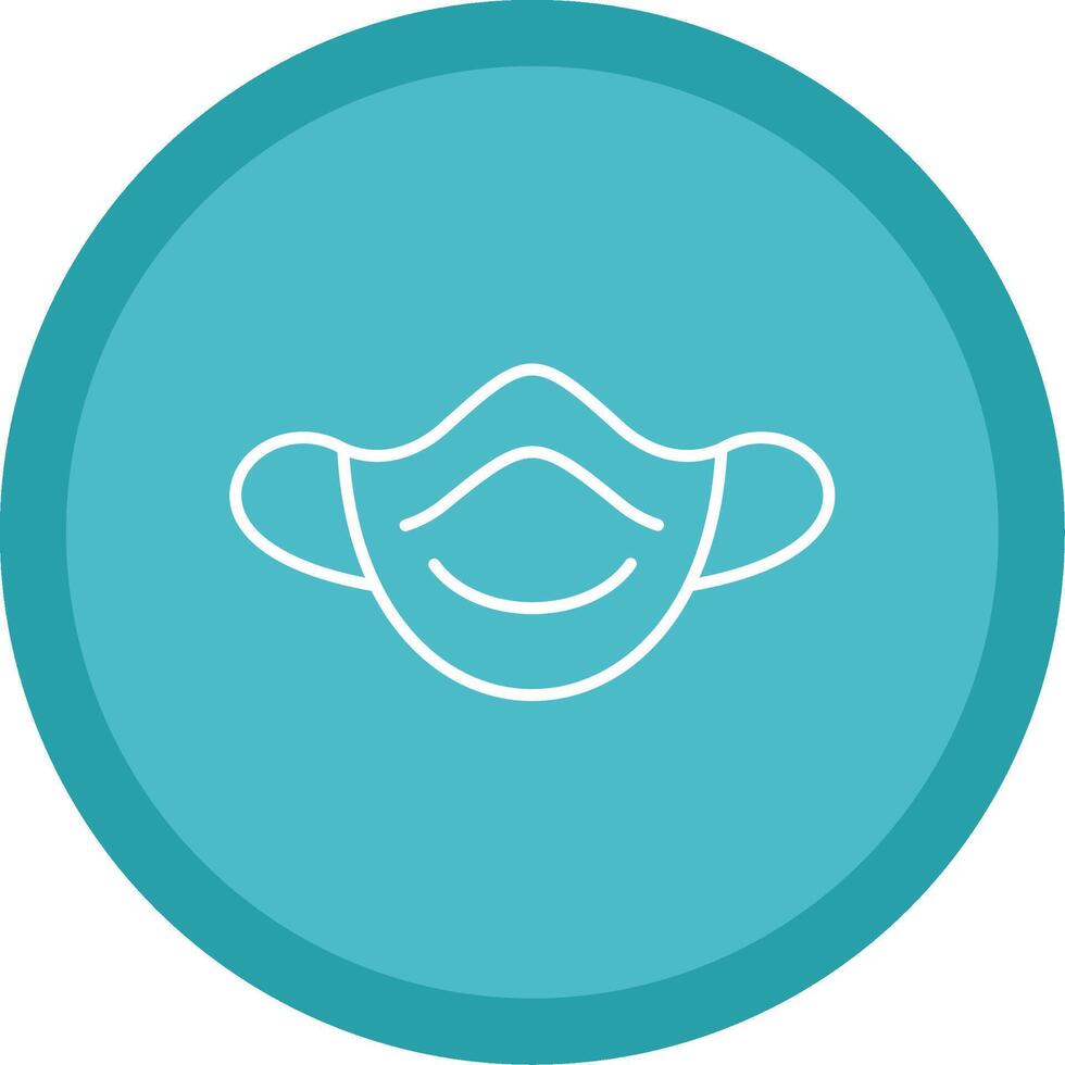 Dust Mask Line Multi Circle Icon vector