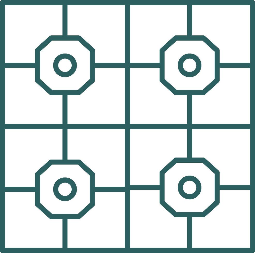Floor Tiles Line Gradient Round Corner Icon vector