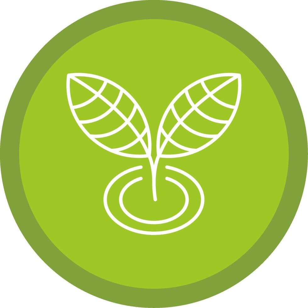 Plant Line Multi Circle Icon vector