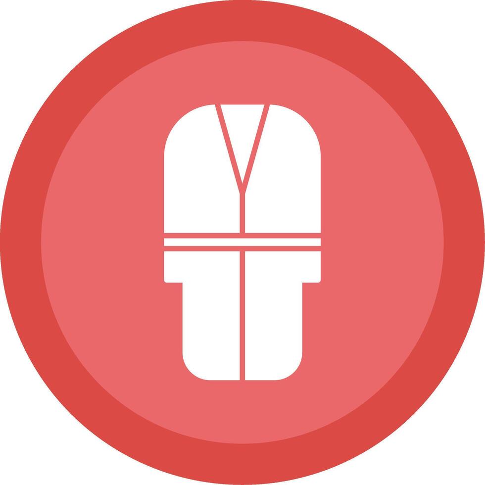 Bath Robe Glyph Multi Circle Icon vector