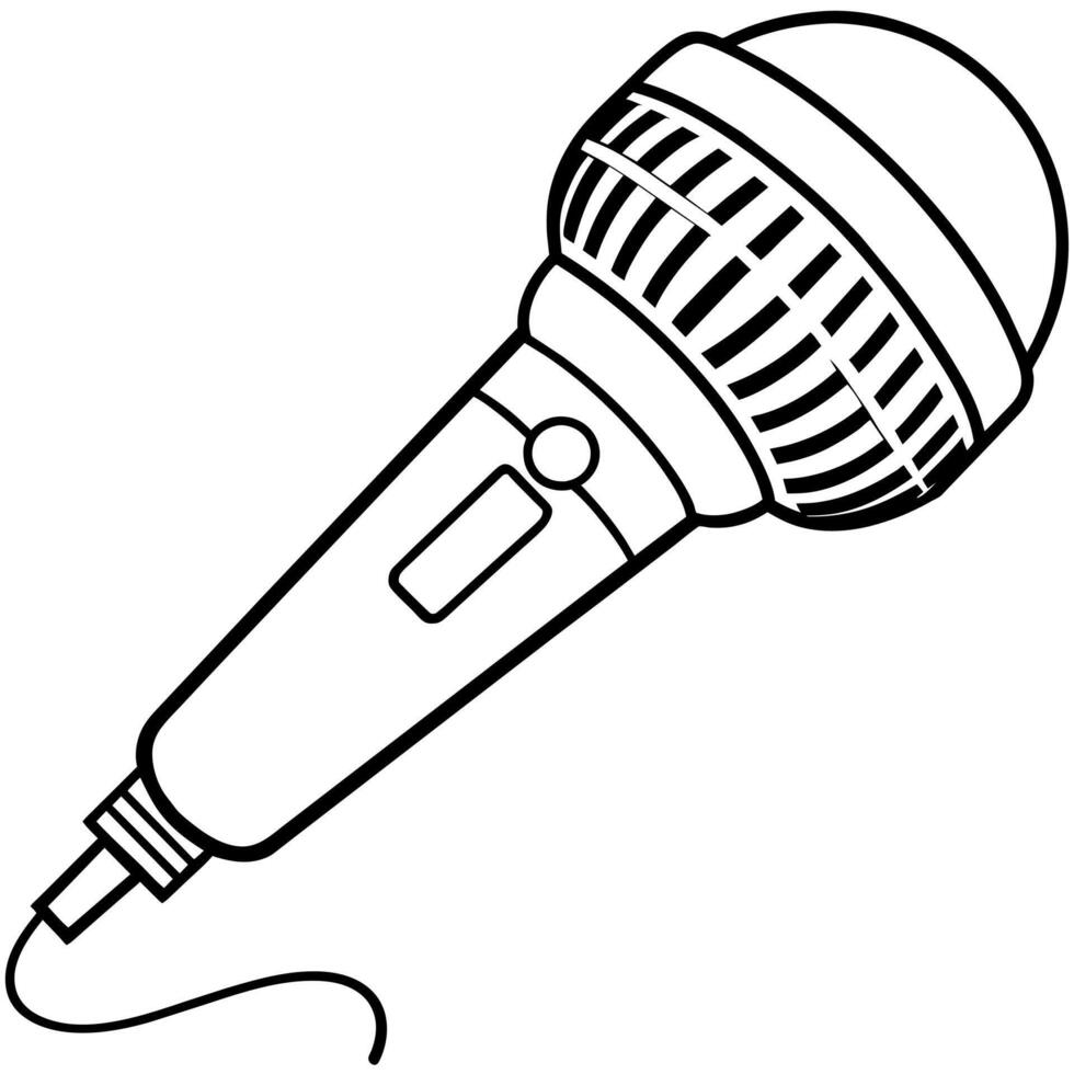 Microphone cartoon Illustration flat style artwork concept vector