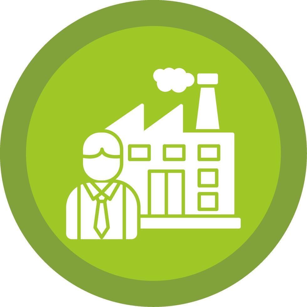 Employee Glyph Multi Circle Icon vector