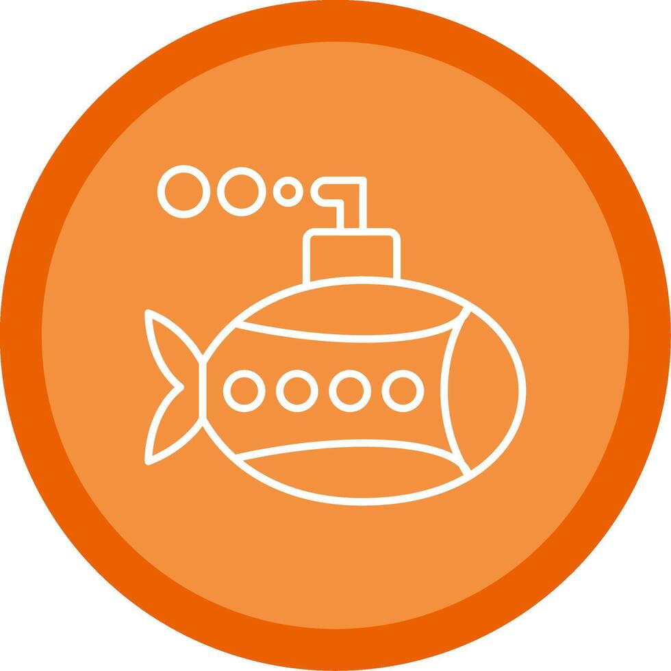 Submarine Line Multi Circle Icon vector