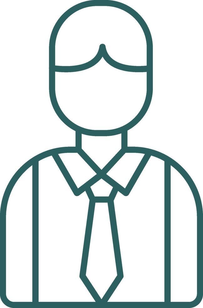 Employee Line Gradient Round Corner Icon vector