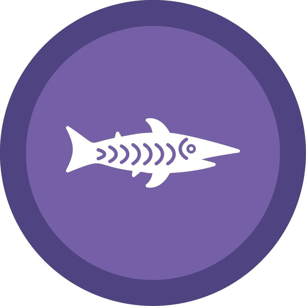 shark Glyph Multi Circle Icon vector