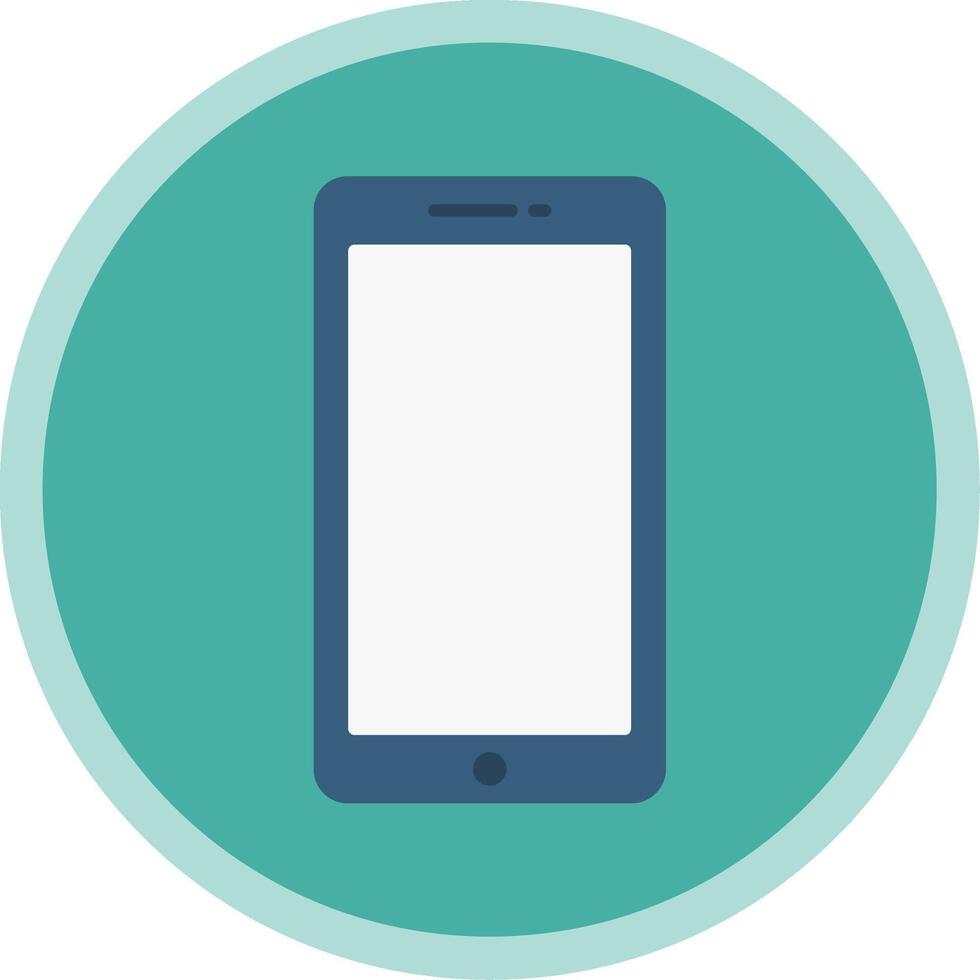 Mobile Phone Flat Multi Circle Icon vector