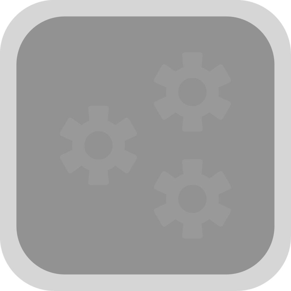 Setting Flat Round Corner Icon vector