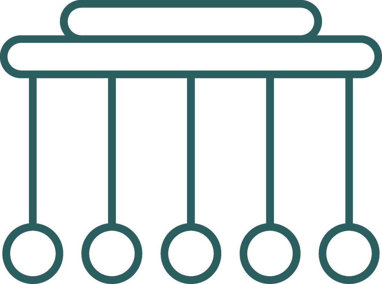 Pendulum Line Gradient Round Corner Icon vector