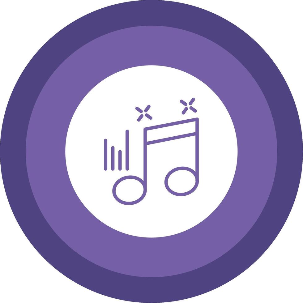 Musical Note Glyph Multi Circle Icon vector