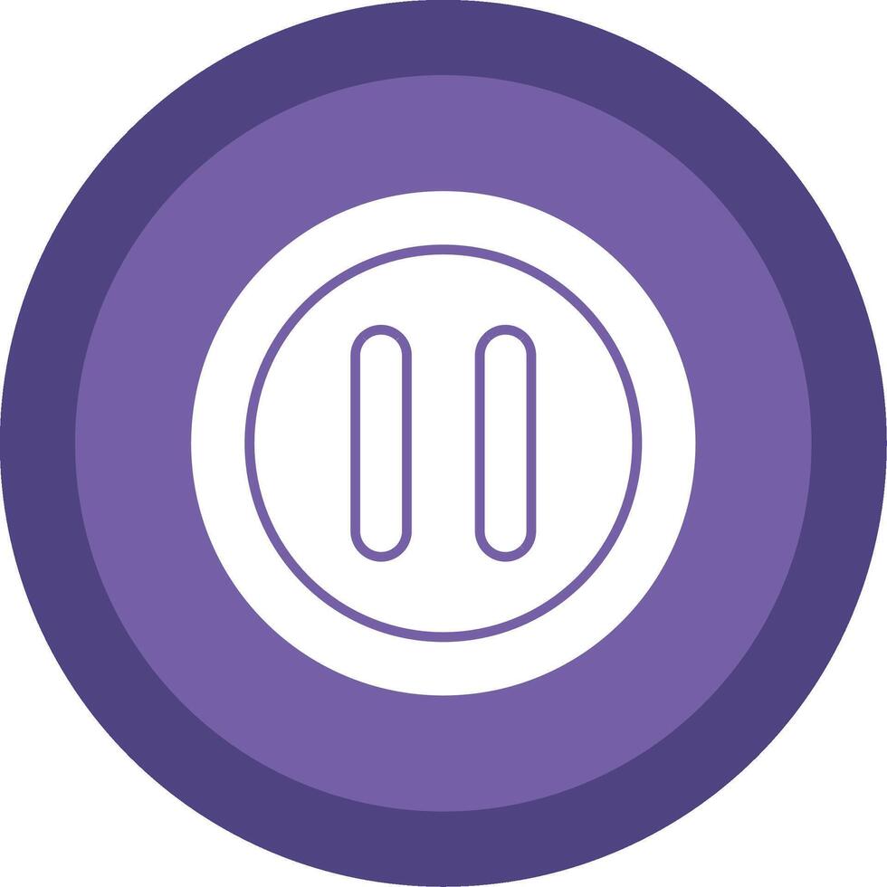 Pause Glyph Multi Circle Icon vector