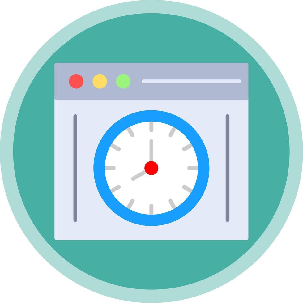Time Maintenance Flat Multi Circle Icon vector