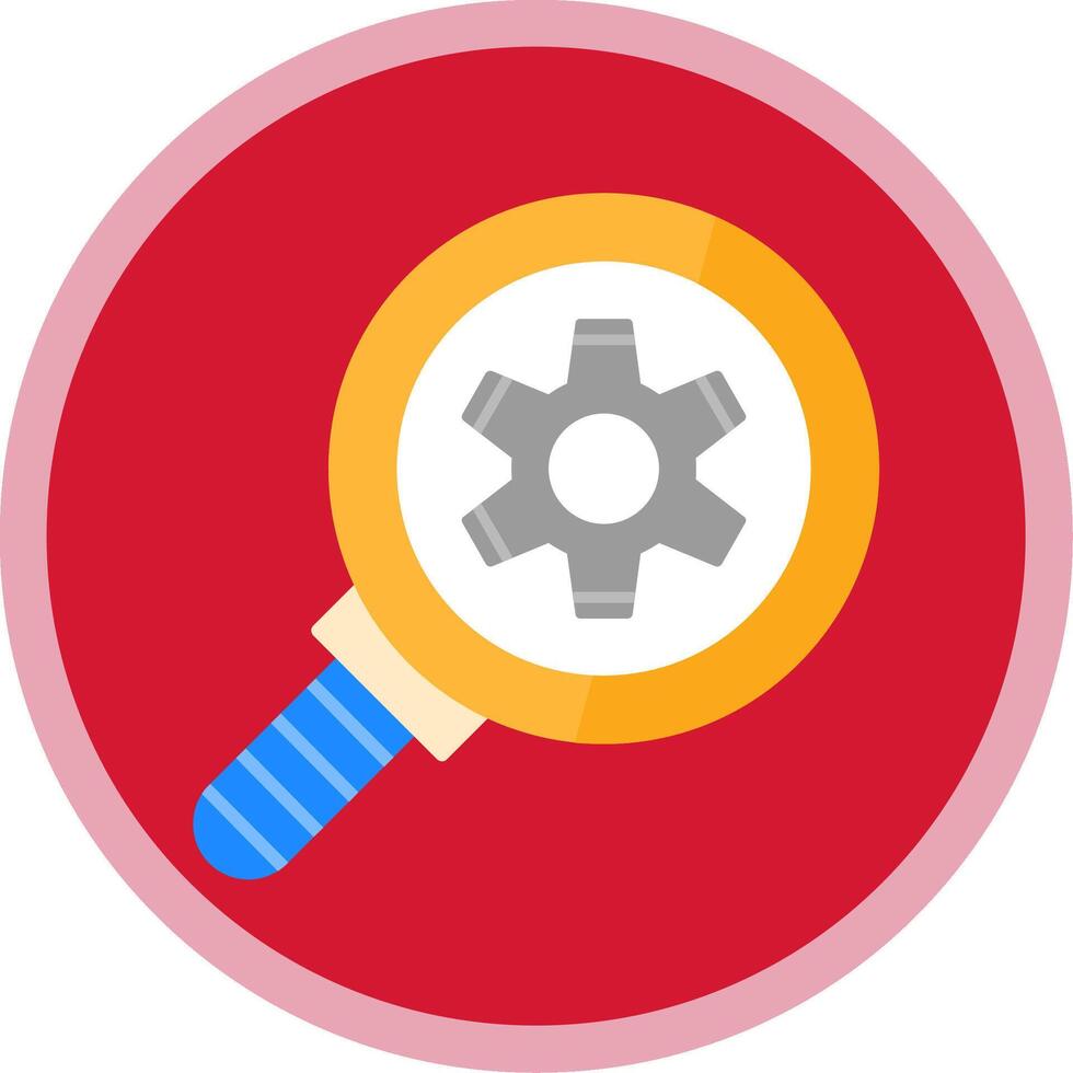 Search Engine Flat Multi Circle Icon vector