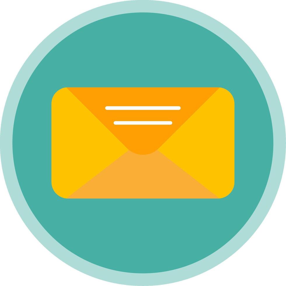 Mail Flat Multi Circle Icon vector