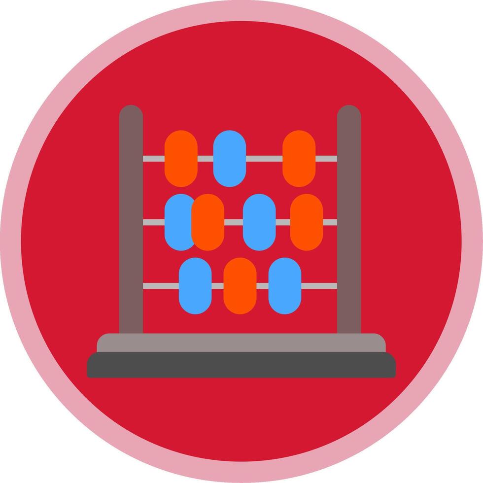 Abacus Flat Multi Circle Icon vector