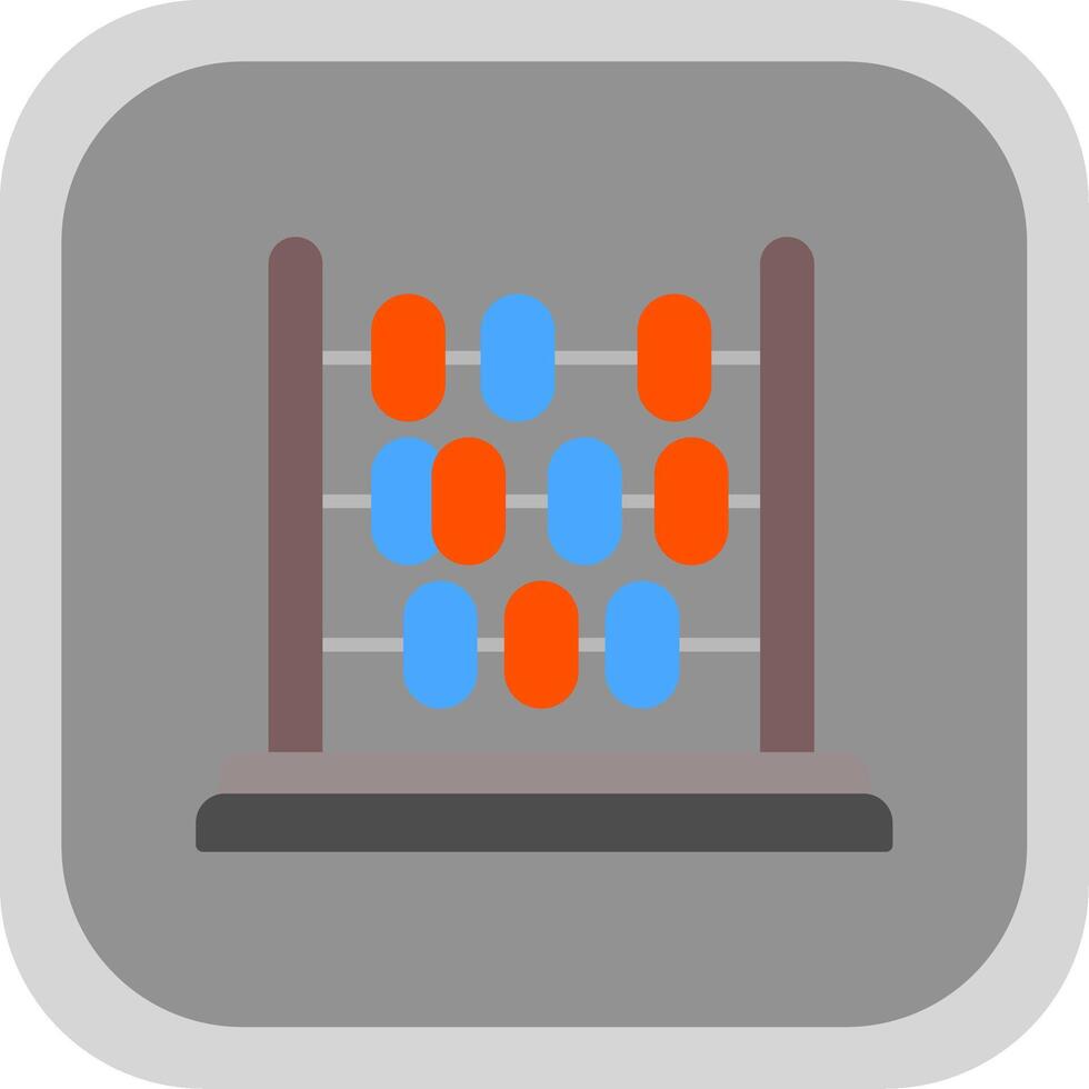 Abacus Flat Round Corner Icon vector