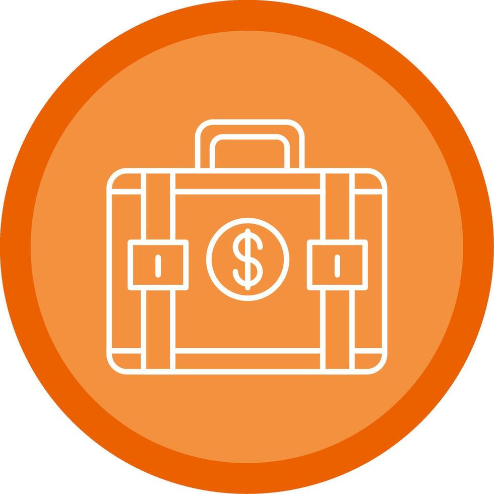 Suitcase Line Multi Circle Icon vector