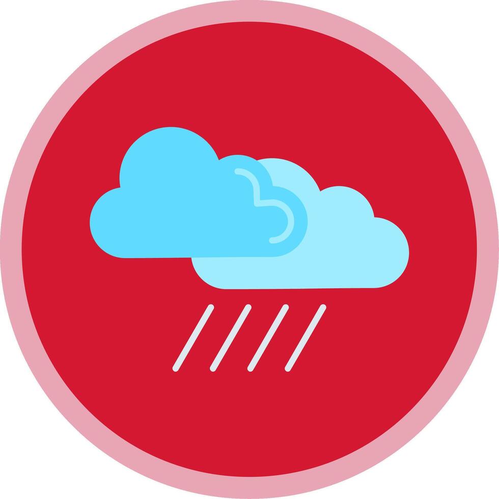 Cloud Flat Multi Circle Icon vector