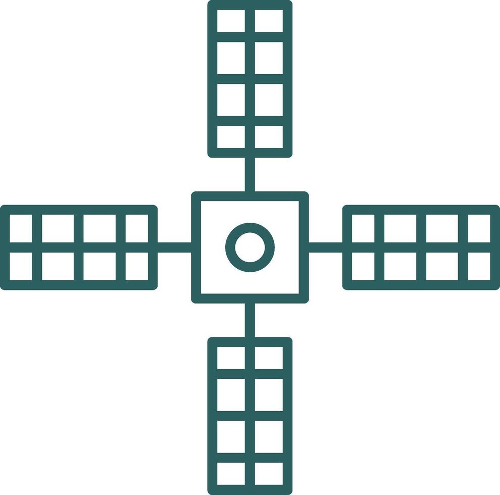 Big Satellite Line Gradient Round Corner Icon vector