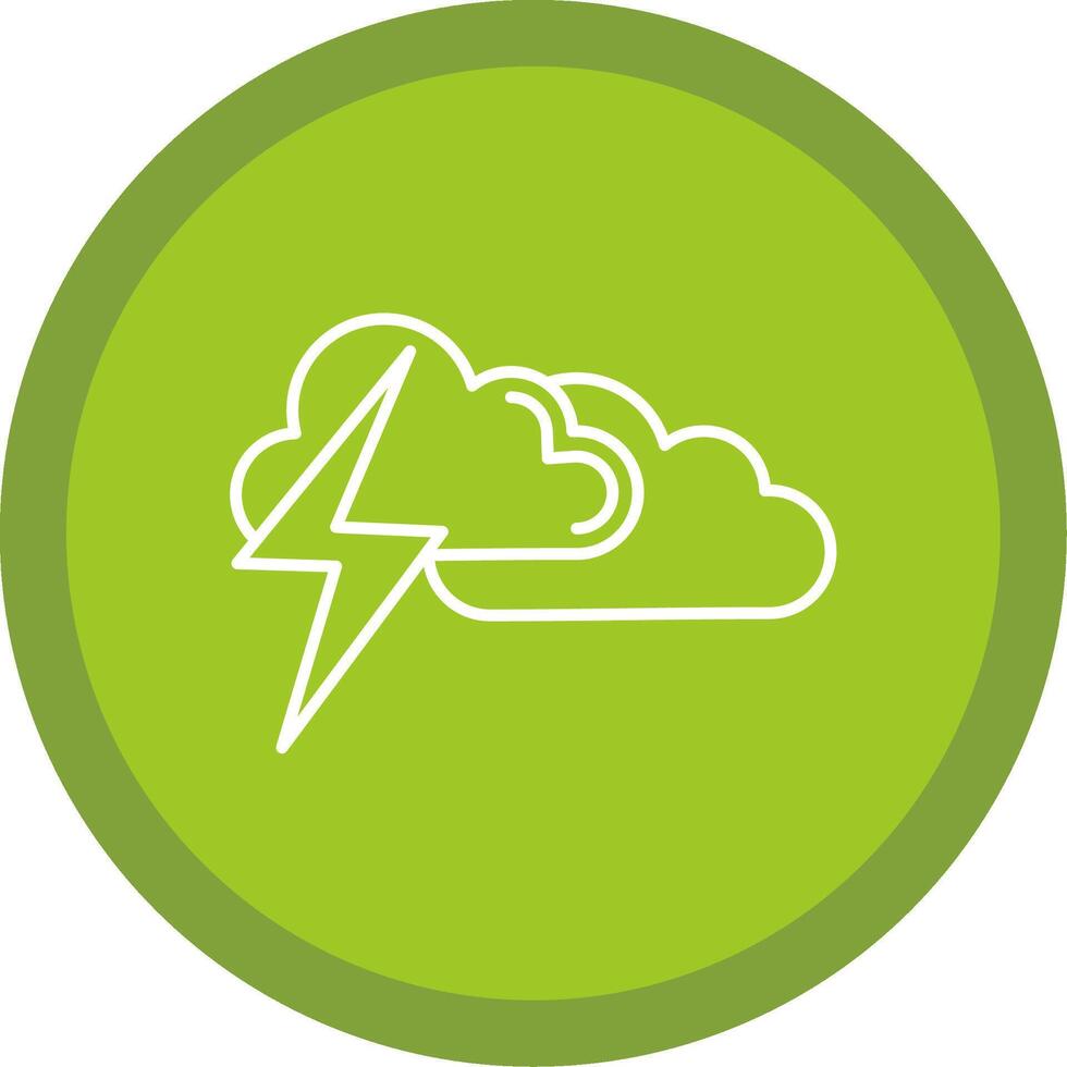 Thunder Line Multi Circle Icon vector