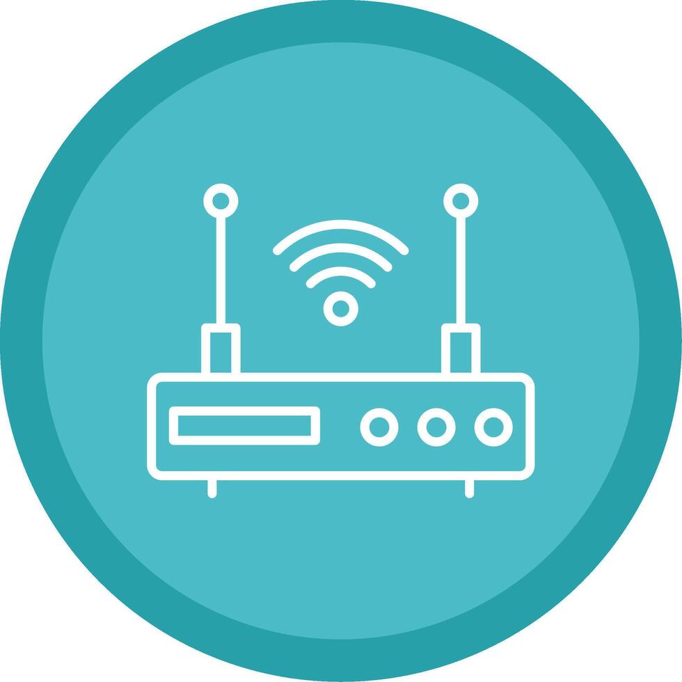 Modem Line Multi Circle Icon vector