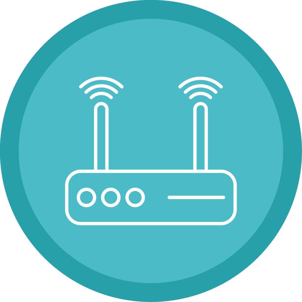 Modem Line Multi Circle Icon vector