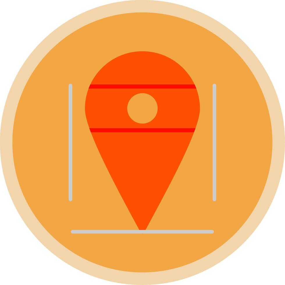 Location Flat Multi Circle Icon vector
