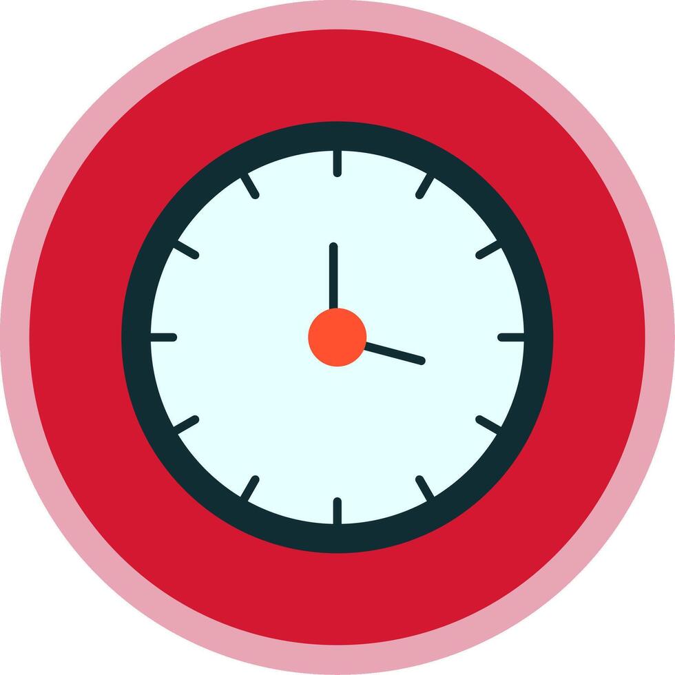 reloj plano multi circulo icono vector