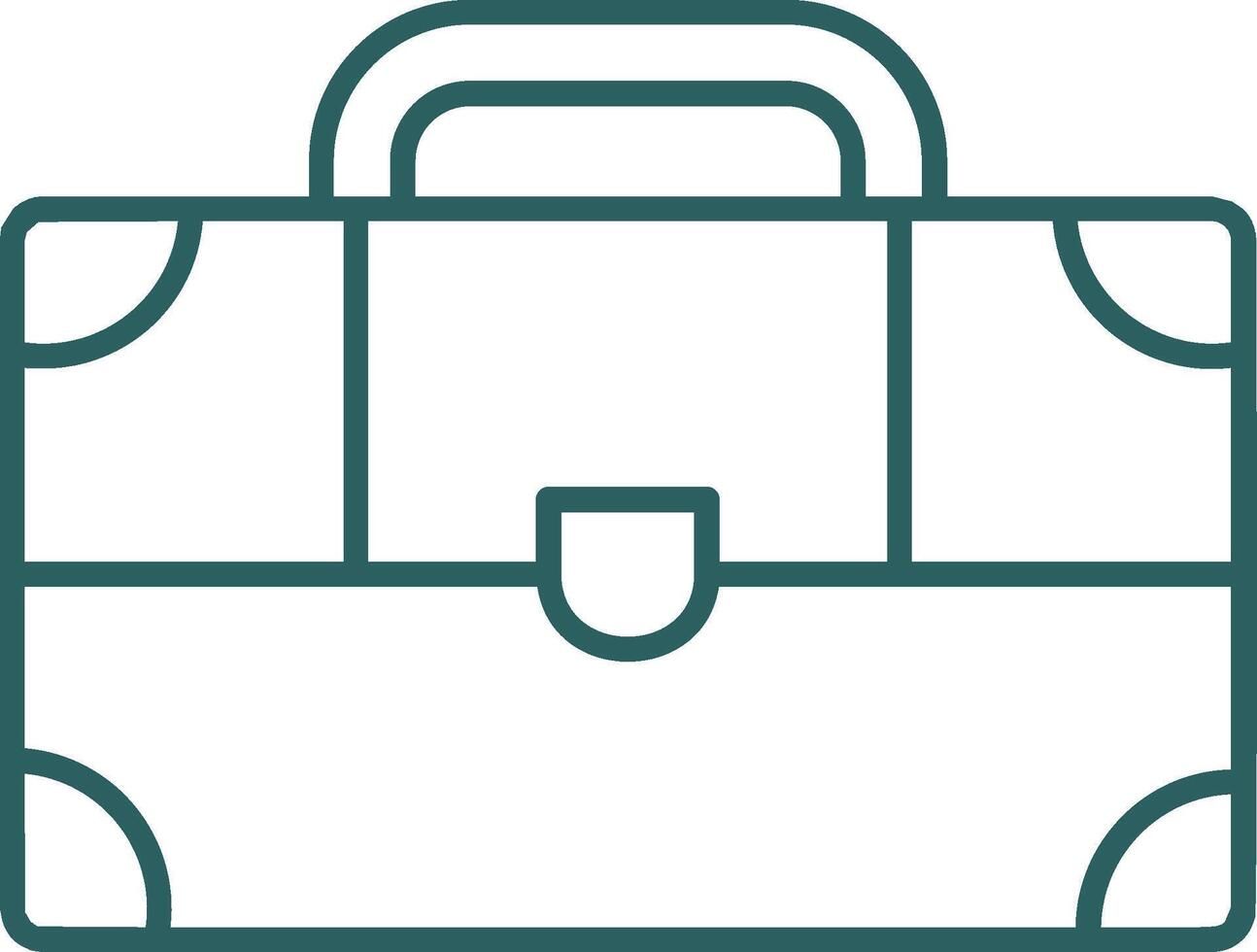 Suitcase Line Gradient Round Corner Icon vector