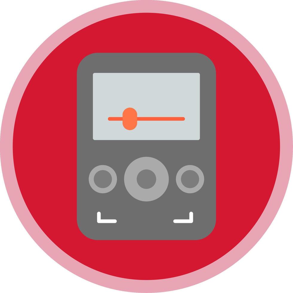 Audio Player Flat Multi Circle Icon vector