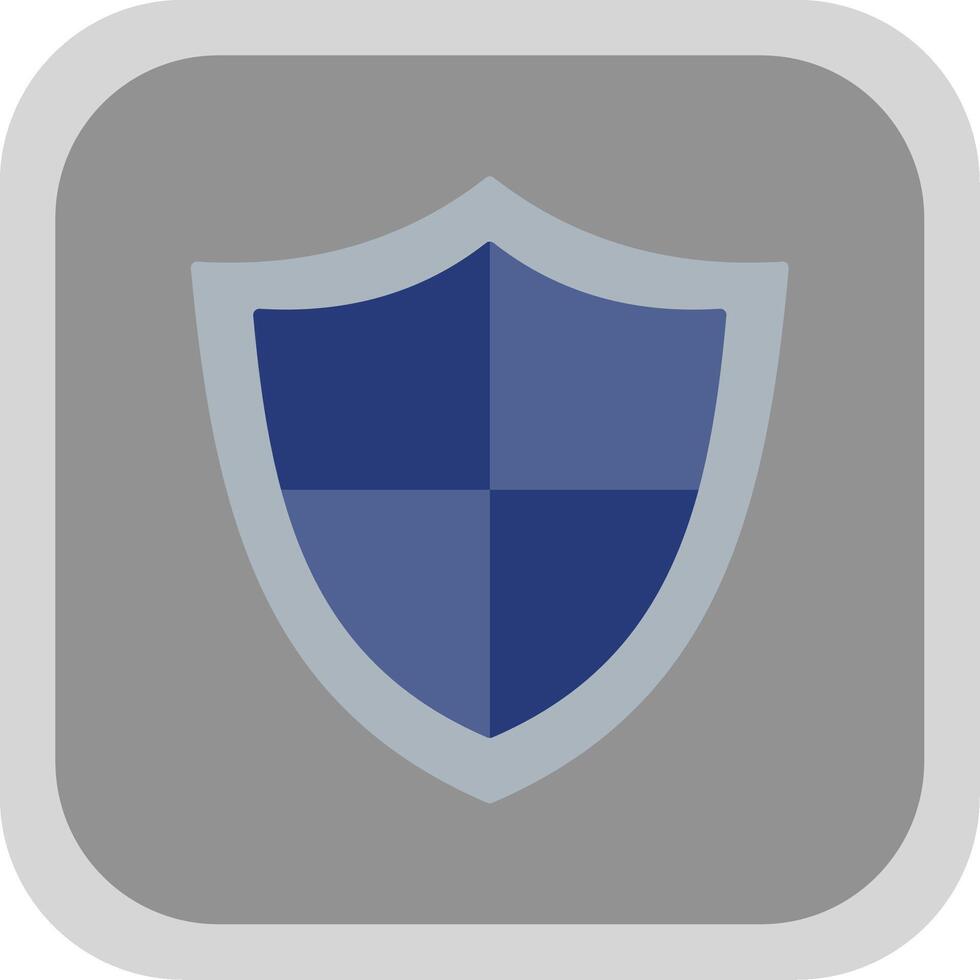 Shield Flat Round Corner Icon vector