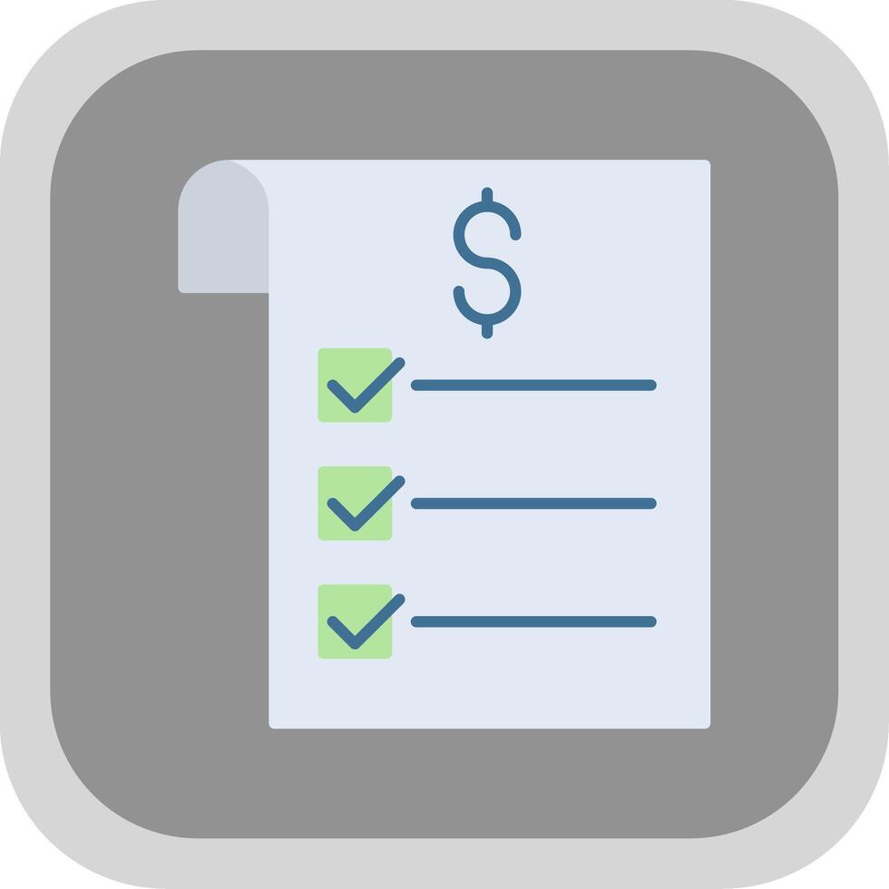 Financial Information Flat Round Corner Icon vector