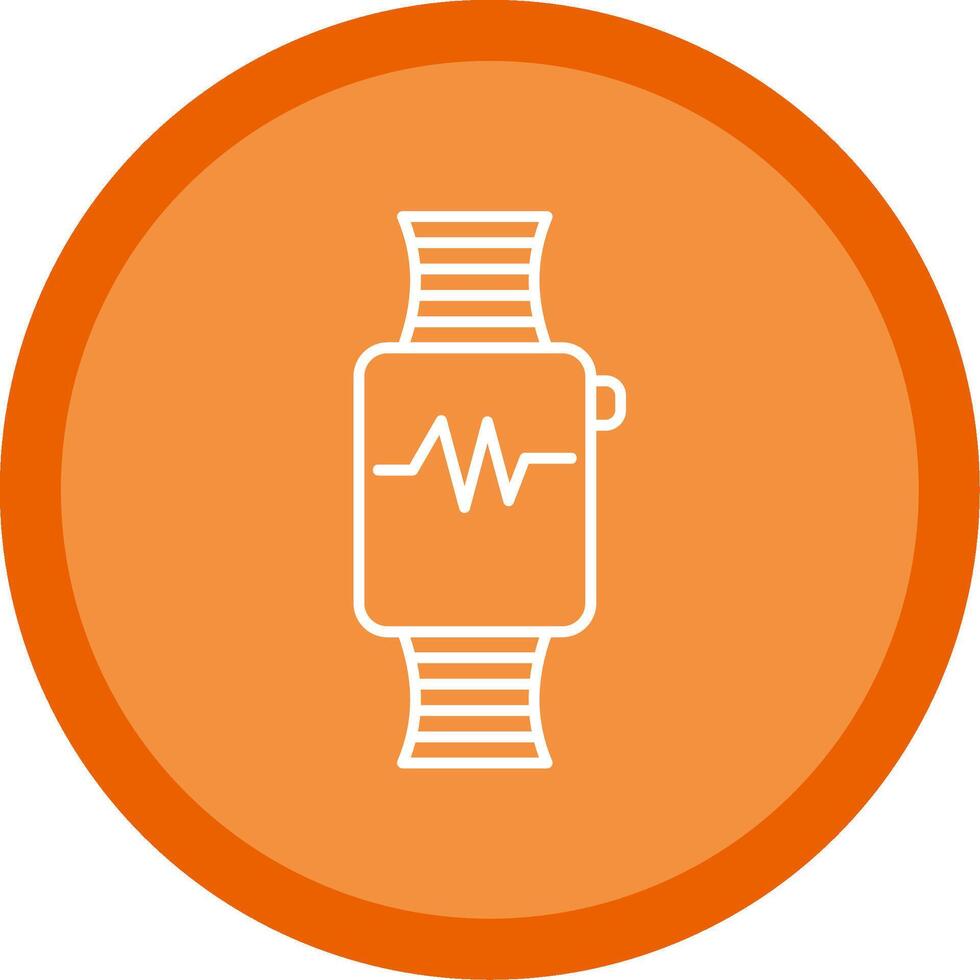 Fitness Watch Line Multi Circle Icon vector