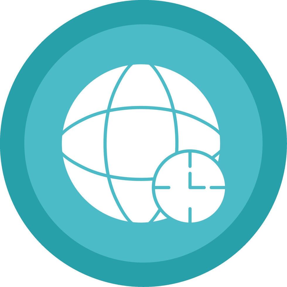 Time Zone Glyph Multi Circle Icon vector