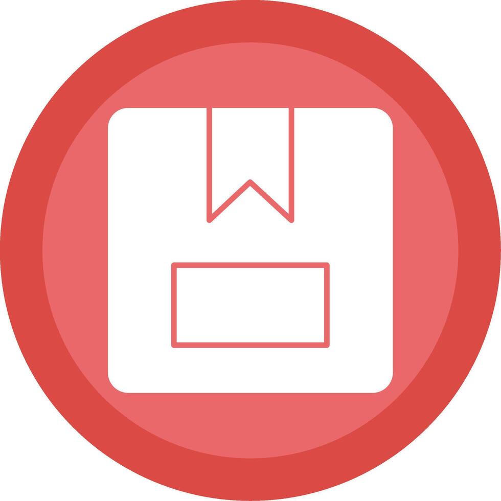 Package Box Glyph Multi Circle Icon vector