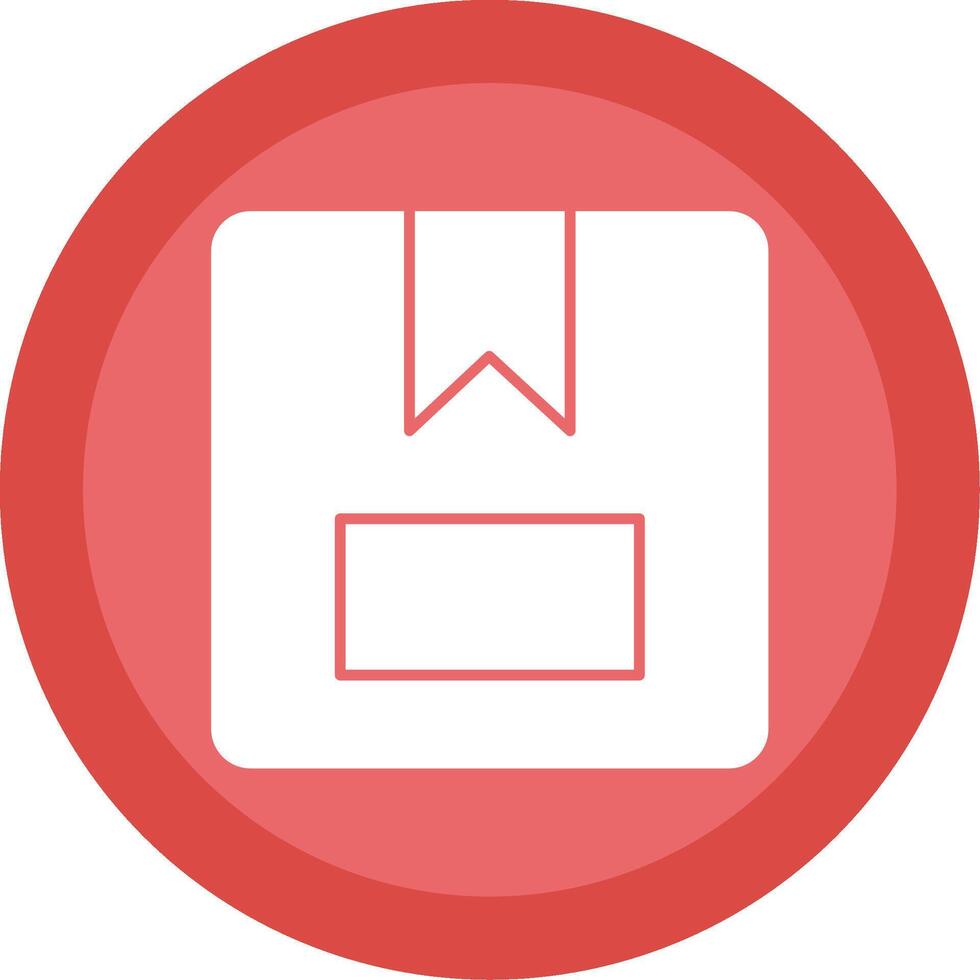 Package Box Glyph Multi Circle Icon vector