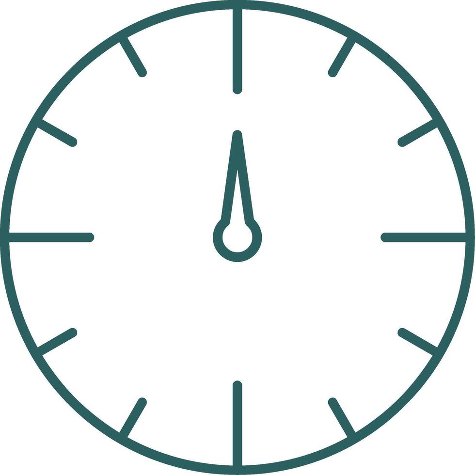 reloj línea degradado redondo esquina icono vector