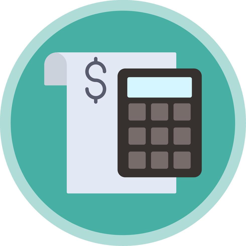 Calculate Flat Multi Circle Icon vector