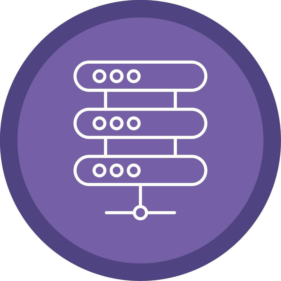 Server Line Multi Circle Icon vector