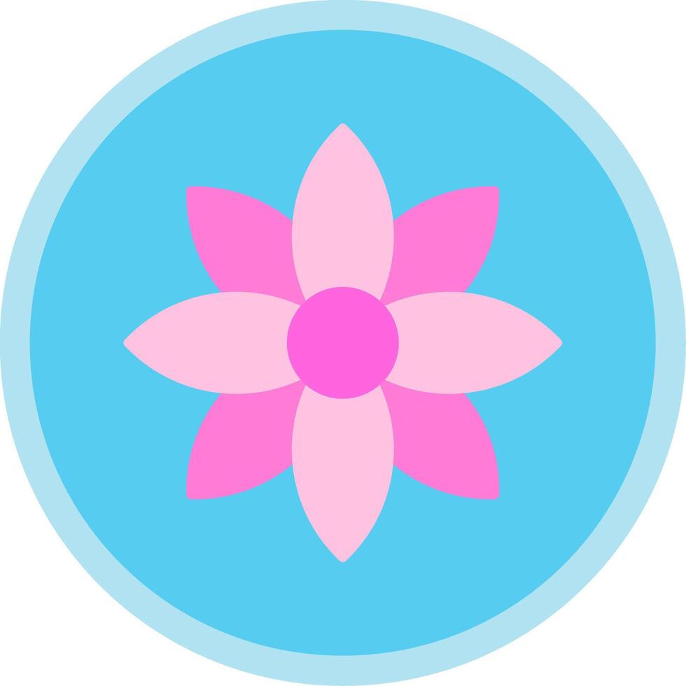 Dandelion Flat Multi Circle Icon vector