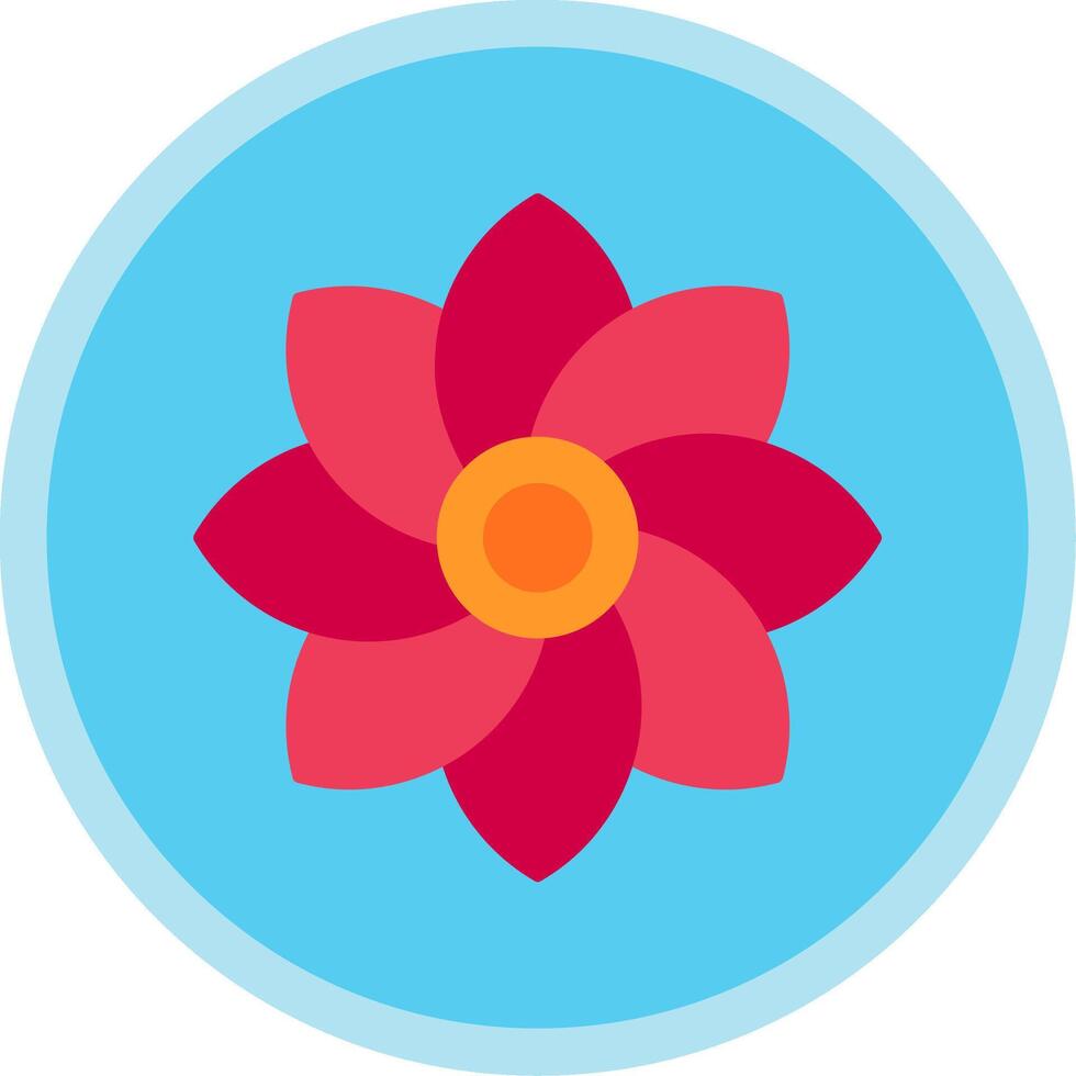 flor plano multi circulo icono vector