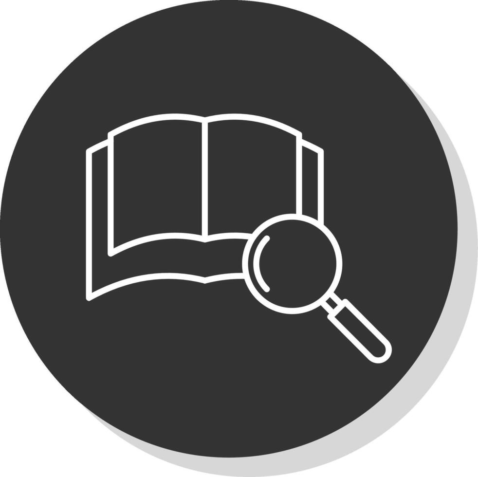 Research Line Grey Circle Icon vector