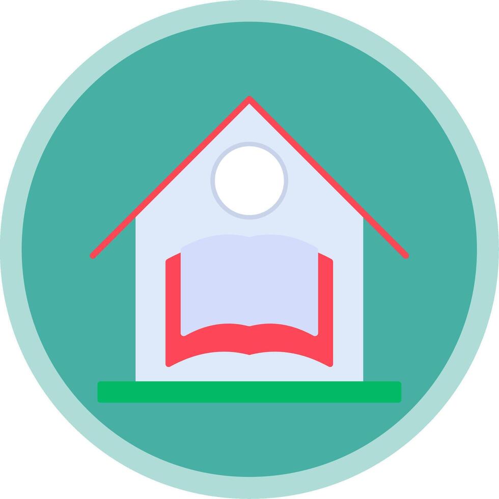 Home School Flat Multi Circle Icon vector