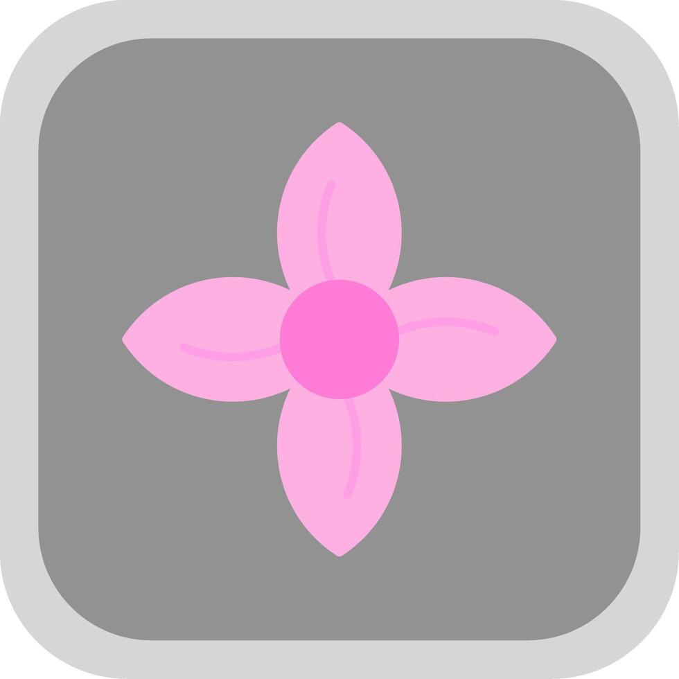 Clematis Flat Round Corner Icon vector