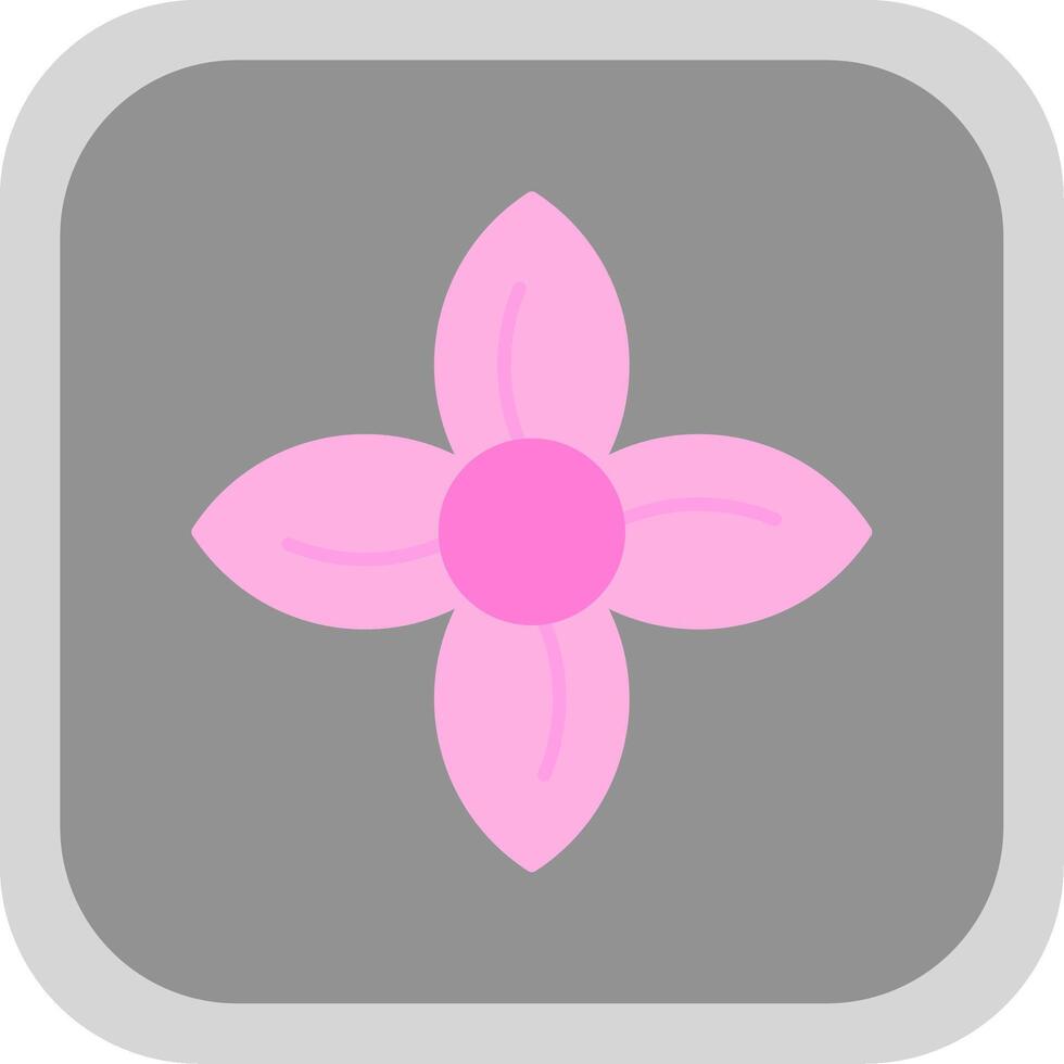 Clematis Flat Round Corner Icon vector